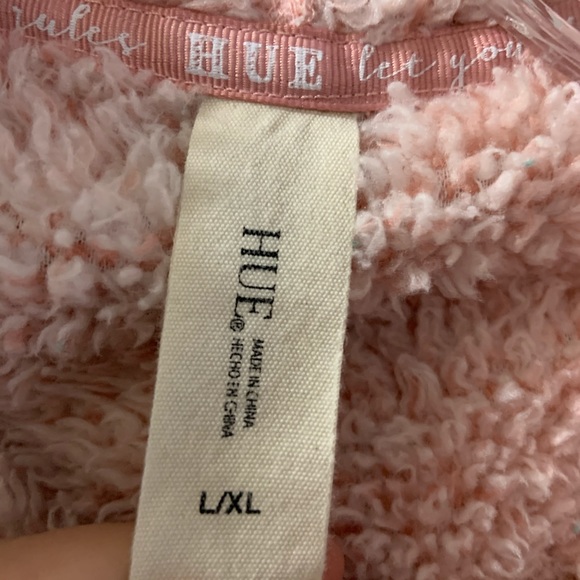 Hue Light Pink Sherpa Super Soft Cardigan L/XL - Picture 2 of 7